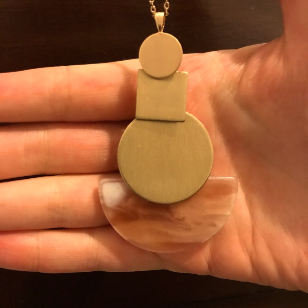Loft pale pink and gold necklace
